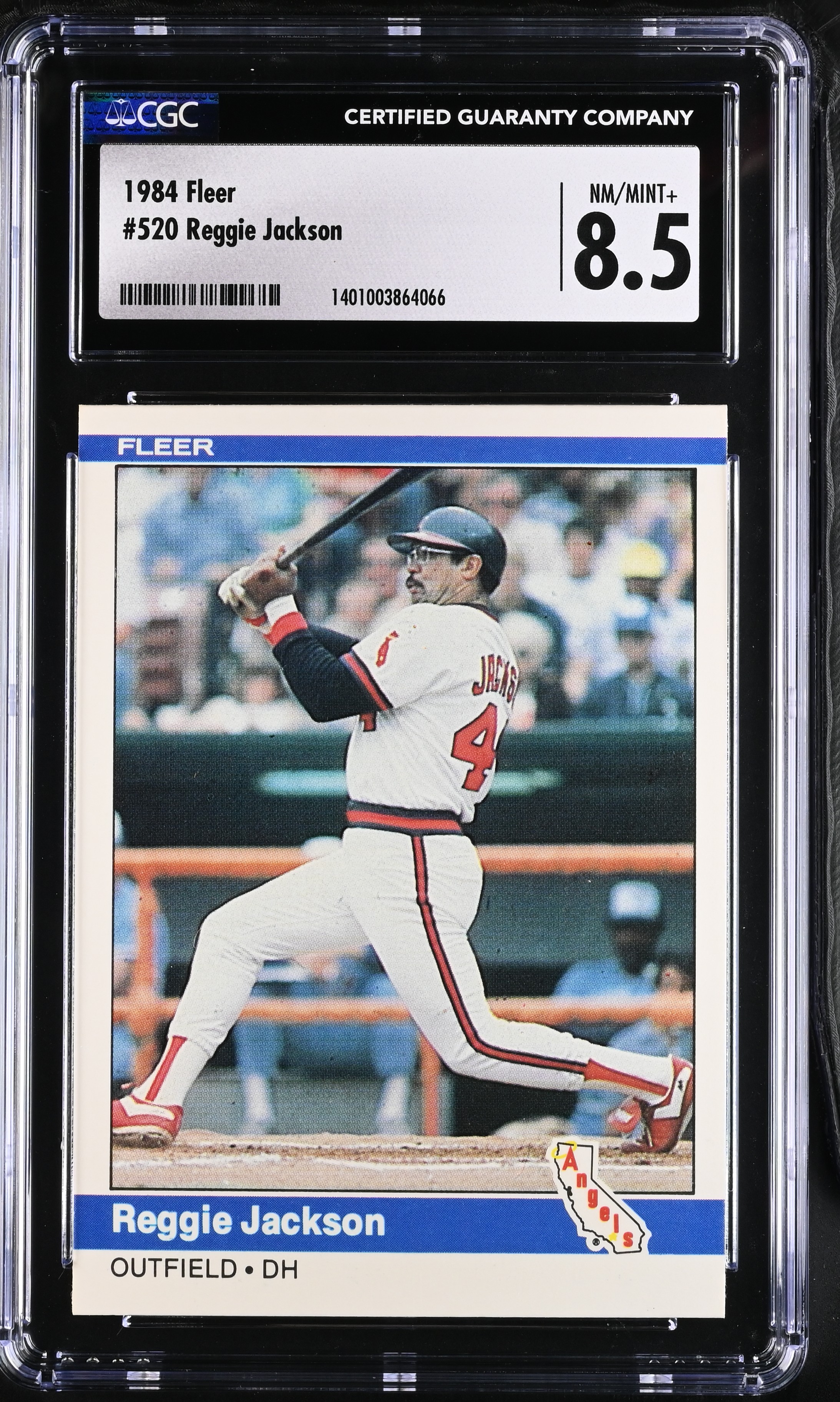 1984 Fleer Reggie Jackson #520 CGC 8.5 P1366