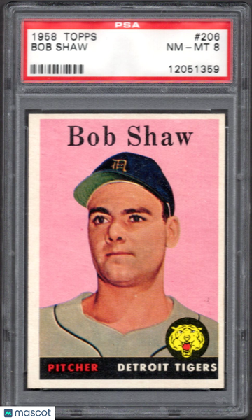 1958 Topps Bob Shaw #206 PSA 8