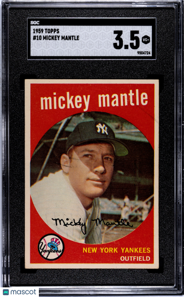 1959 Topps Mickey Mantle #10 SGC 3.5