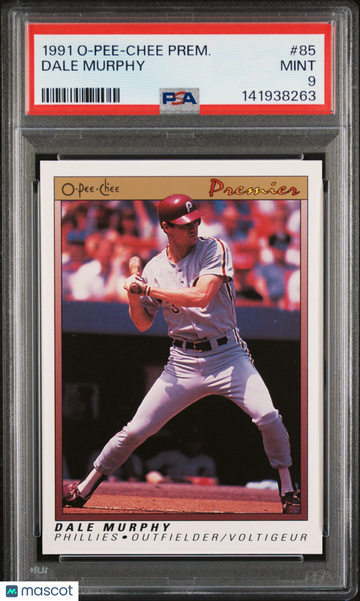 1991 O-Pee-Chee Premier Dale Murphy #85 PSA 9