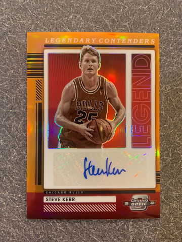 Steve Kerr 2021-22 optic legendary contenders autograph auto 19/25