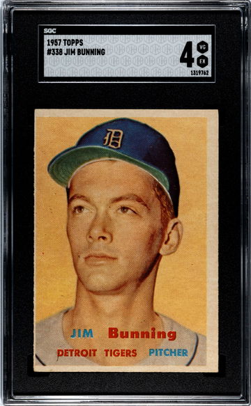1957 Topps #338 Jim Bunning SGC 4