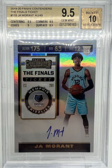 2019 Contenders JA MORANT /49 BGS 9.5! LOW POP!