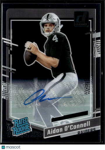 Aidan O'Connell 2024 Panini Clearly Donruss Auto Las Vegas Raiders