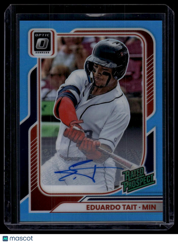 2026 Donruss Eduardo Tait #110 Rated Prospects Optic Signatures Carolina Blue SN AU