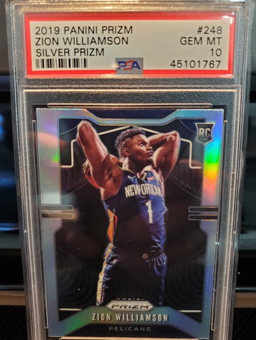 ZION WILLIAMSON SILVER PRIZM PSA 10
