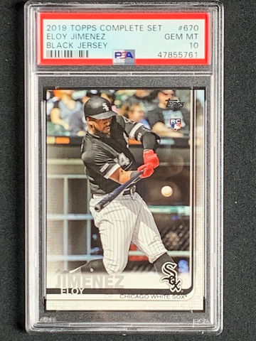 2019 Topps Complete Set SP RC Eloy Jimenez PSA 10