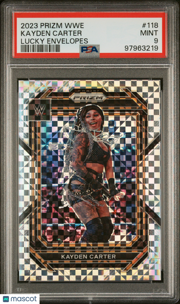 2023 Panini Prizm WWE Kayden Carter #118 Lucky Envelopes PSA 9