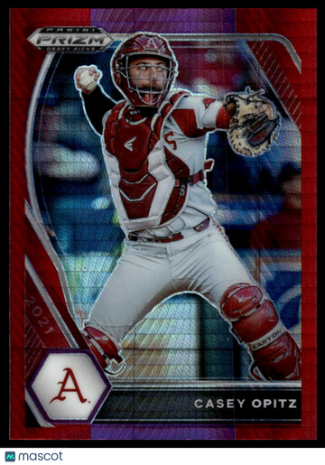 2021 Panini Prizm Draft Picks Casey Opitz #PDP200 Hyper Red & Purple Prizm