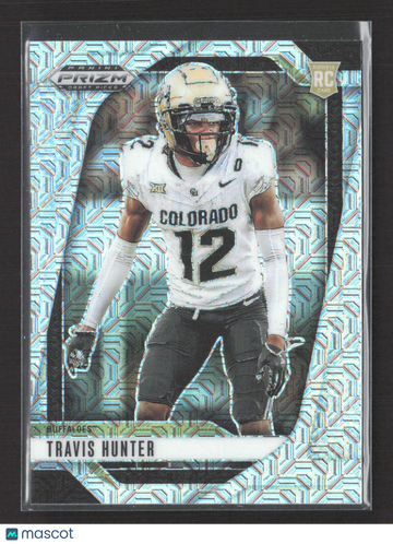 2025 Panini Prizm Draft Picks Travis Hunter #20 Silver Mosaic /25 RC