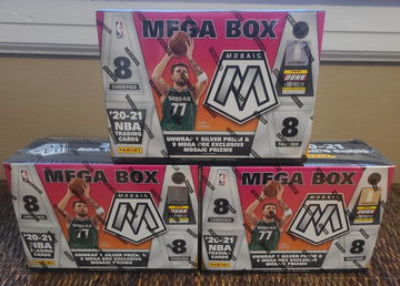 2020-21 Panini NBA Mosaic Mega Box lot (3)