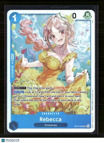 2023 Bandai One Piece Card Game Awakening of the New Era Rebecca Dressrosa