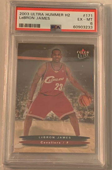 2003 Fleer Ultra Lebron James PSA 6 Hummer H2