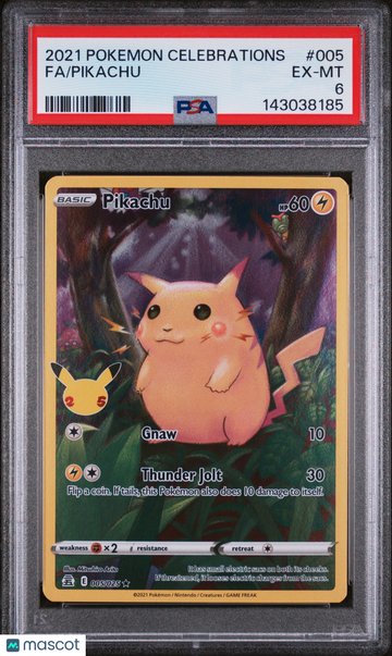 Celebrations Pikachu Holo Rare PSA 6 #005