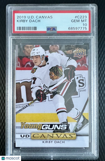 2019 Upper Deck Canvas Kirby Dach #C223 Rookie PSA 10