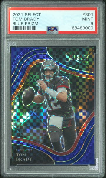 2021 Panini Select - Tom Brady Blue Checkerboard Field Level /49 - [PSA 9/POP 3]