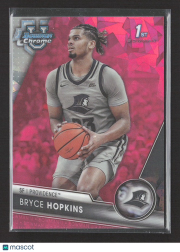 2024 Bowman Chrome University Bryce Hopkins #70 Pink Mosaic /1 1st Bowman
