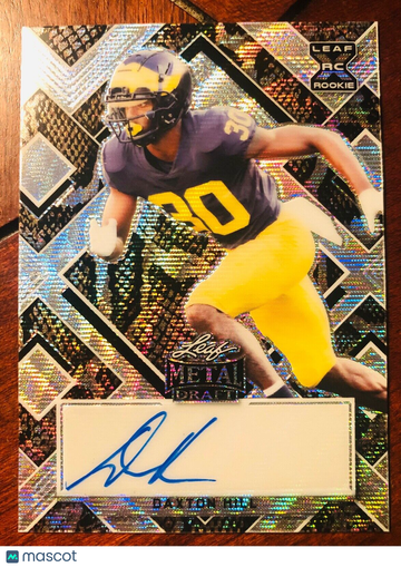 DAXTON HILL 2022 Leaf Metal Draft XRC WAVE SNAKE AUTO SP /5 Wolverines Bengals