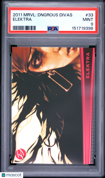 2011 Marvel Dangerous Divas Elektra #33 PSA 9
