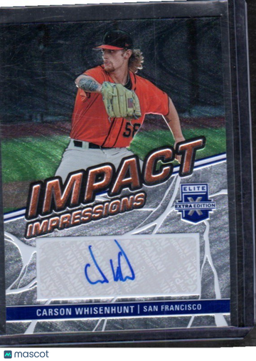 2023 Panini Elite Extra Edition Carson Whisenhunt #II-CWH Impact Impressions Signatures AU