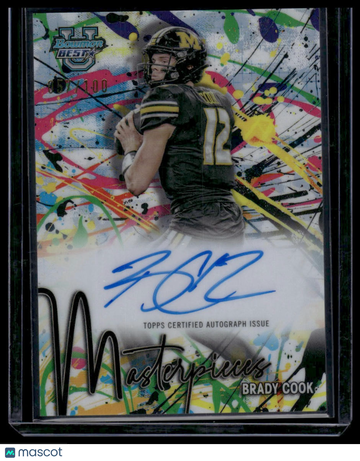 2024 Bowman University Best Brady Cook #BMA-BC Bowman Masterpieces Autographs /100 SN,AU