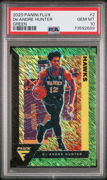 2020 Panini Flux Green De'Andre Hunter #2 /5 PSA 10