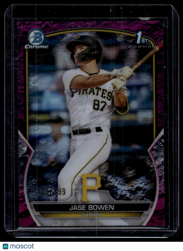2023 Bowman Jase Bowen #BCP-146 Chrome Prospects Fuchsia Lunar Refractors SN