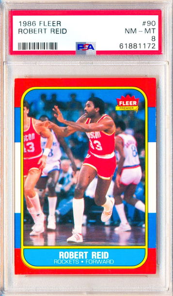 1986 Fleer #90 Robert Reid PSA 8