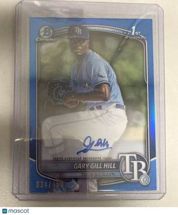 2025 Bowman - Chrome Prospects Autographs Blue Refractor Gary Gill Hill #CPA-GG