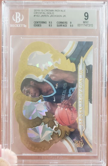 Jaren Jackson JR RC 2018 Crown Royale #163 Crystal GOLD /10 BGS 9 MINT 🏀 RARE 