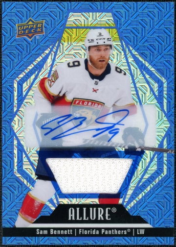 2022-23 Upper Deck Allure 63 Sam Bennett Blue Line Auto /25