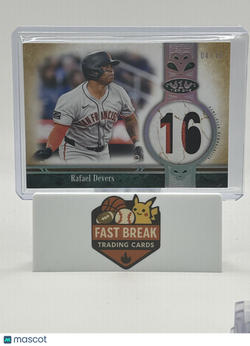 2026 Topps Tier One Rafael Devers #JNR-RD /10 Jersey Number Relic Card