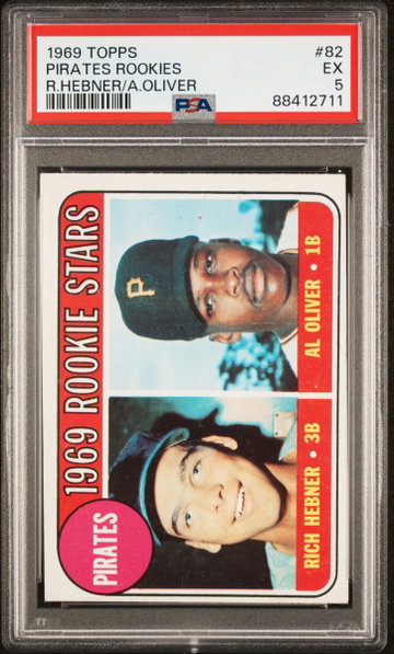 1969 Topps Al Oliver/Rich Hebner #82 PSA 5