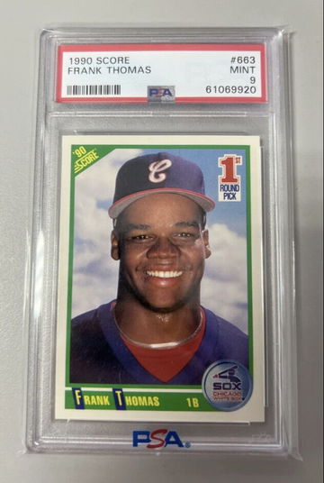 1990 Score Frank Thomas #663 Psa 9 Mint Chicago White Sox Rookie Card Rc