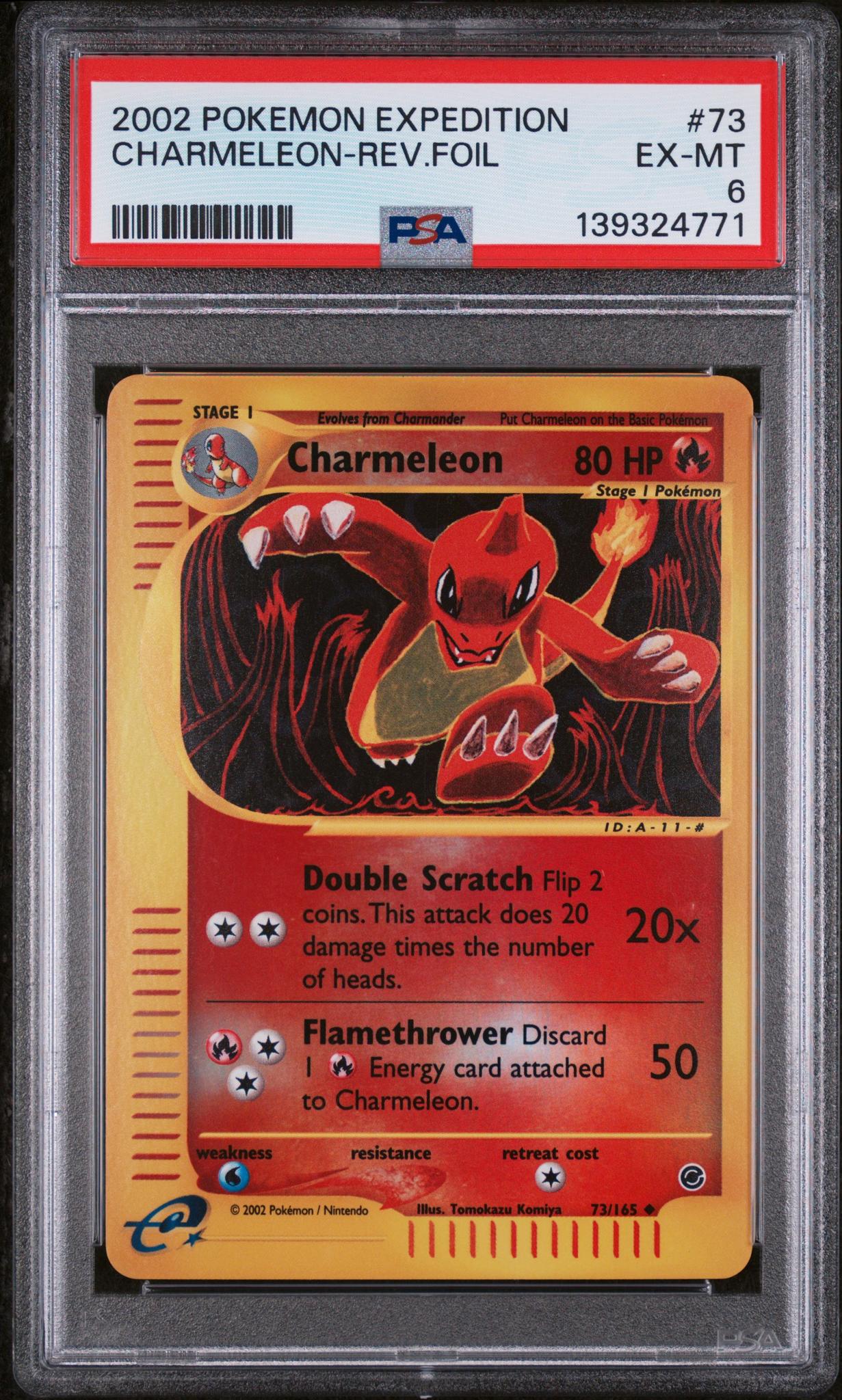2002 Expedition English Reverse Holo Charmeleon #73 PSA 6 | MySlabs