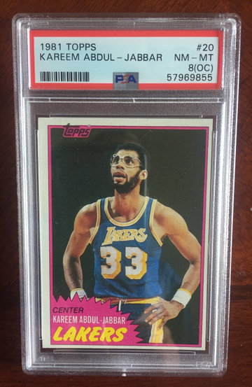 1981 Topps Kareem Abdul-Jabbar HOF PSA-8(OC)