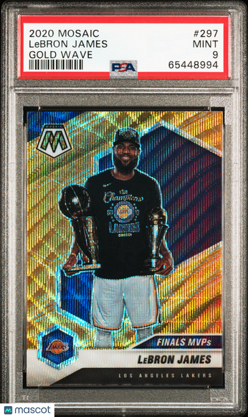 2020 Panini Mosaic LeBron James #297 Gold Wave PSA 9