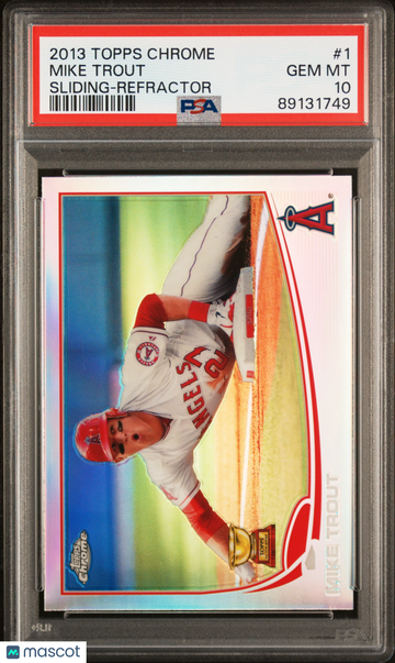 2013 Topps Chrome Mike Trout #1 Sliding Refractor PSA 10