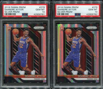 Deandre Ayton Prizm Silver PSA 10