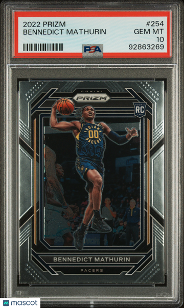 2022 Panini Prizm Bennedict Mathurin #254 PSA 10