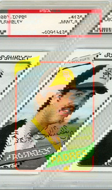1980 Topps Bob Shirley #476 PSA 9 P1306