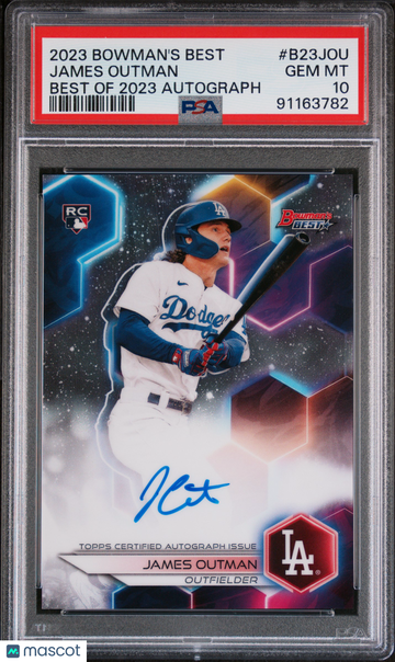2023 Bowman's Best Best Of 2023 Autographs James Outman #B23JOU PSA 10