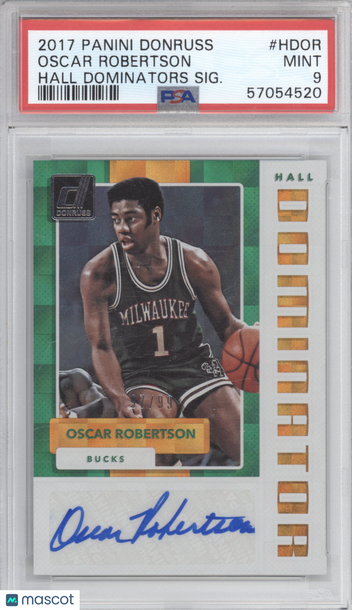 2017 Panini Donruss Hall Dominators Signatures Oscar Robertson #HDOR PSA 9