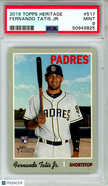 2019 Topps Heritage Fernando Tatis JR. #517 Rookie PSA 9