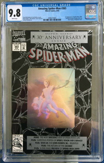 Amazing Spider-Man #365 (1992) CGC 9.8 -- White pgs; 1st Spider-Man 2099; Bagley