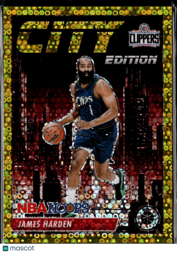 2024 Panini NBA Hoops City Edition Prizm James Harden #20 Yellow Circles