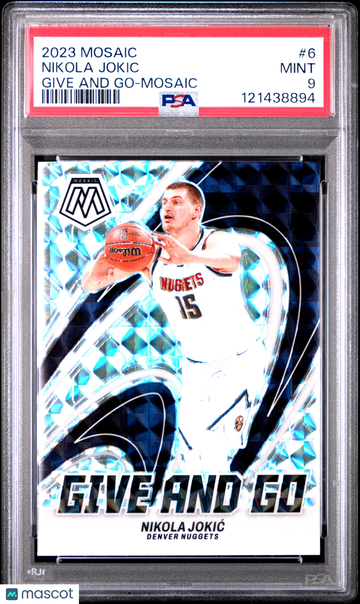 2023 Panini Mosaic Give And Go Nikola Jokic #6 PSA 9