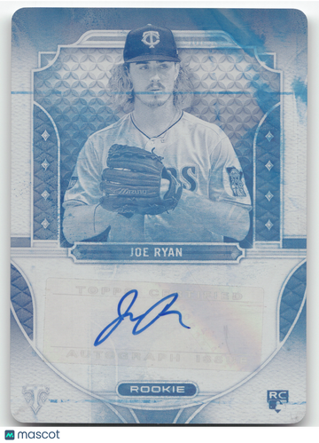 2022 Topps Triple Threads Joe Ryan #RA-JRY Cyan Printing Plate RC
