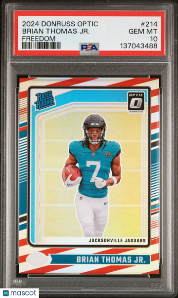 2024 Panini Donruss Optic Brian Thomas JR. #214 Freedom PSA 10