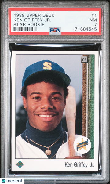 1989 Upper Deck Ken Griffey JR. #1 Star Rookie PSA 7